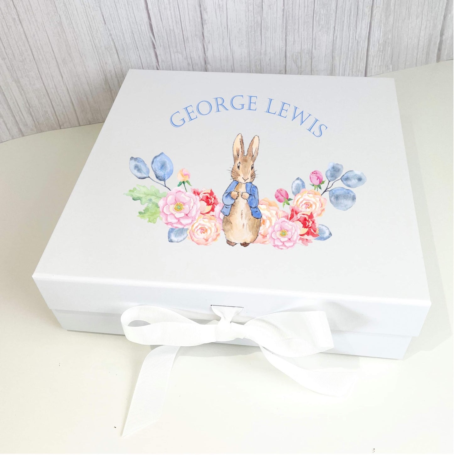 Blue Bunny Ribbon Gift Box image 0