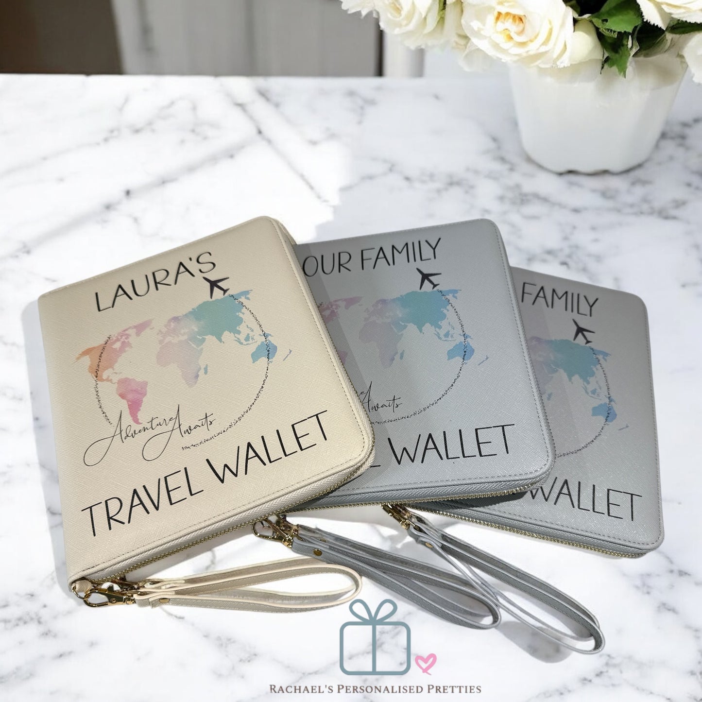 Large Travel Wallet Colourful Map