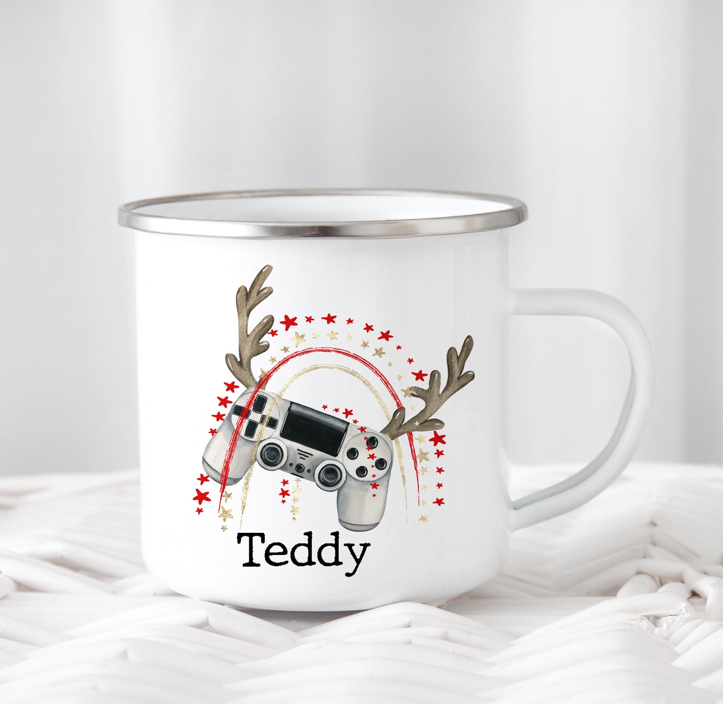 Gamer Christmas Mug - Enamel image 1