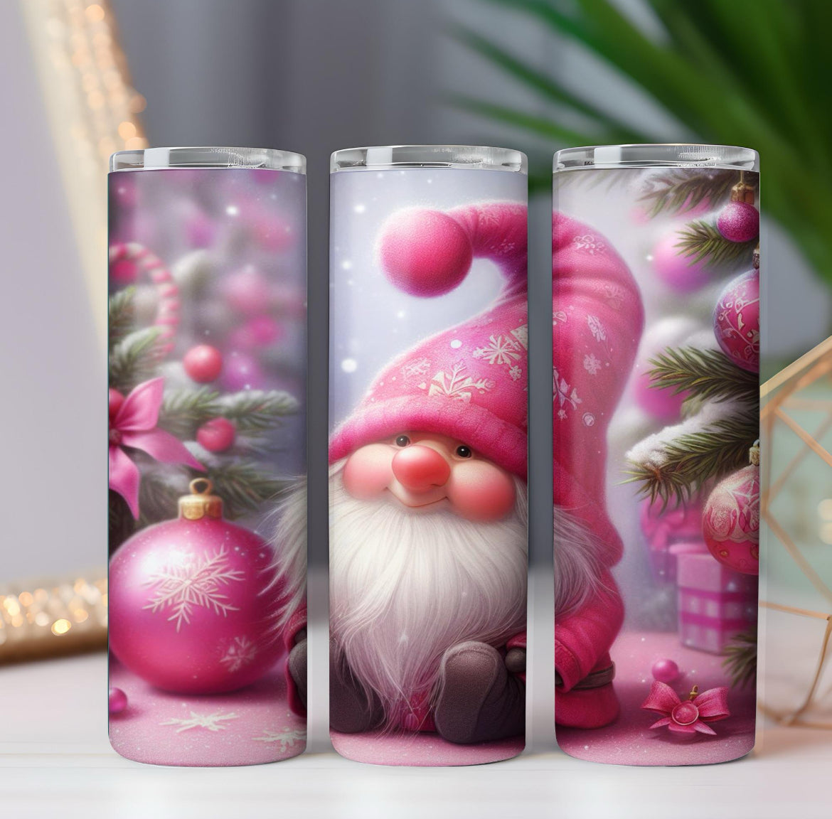 Pink Gnome tumbler image 0