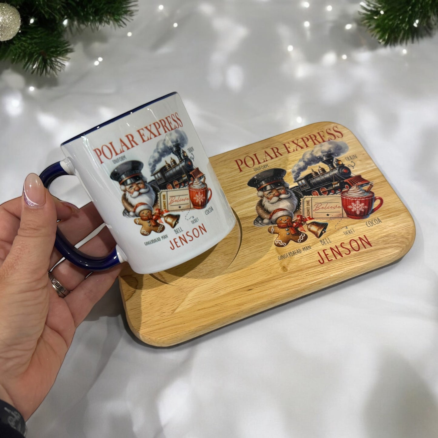 Polar express tea & biscuit snack board image 0