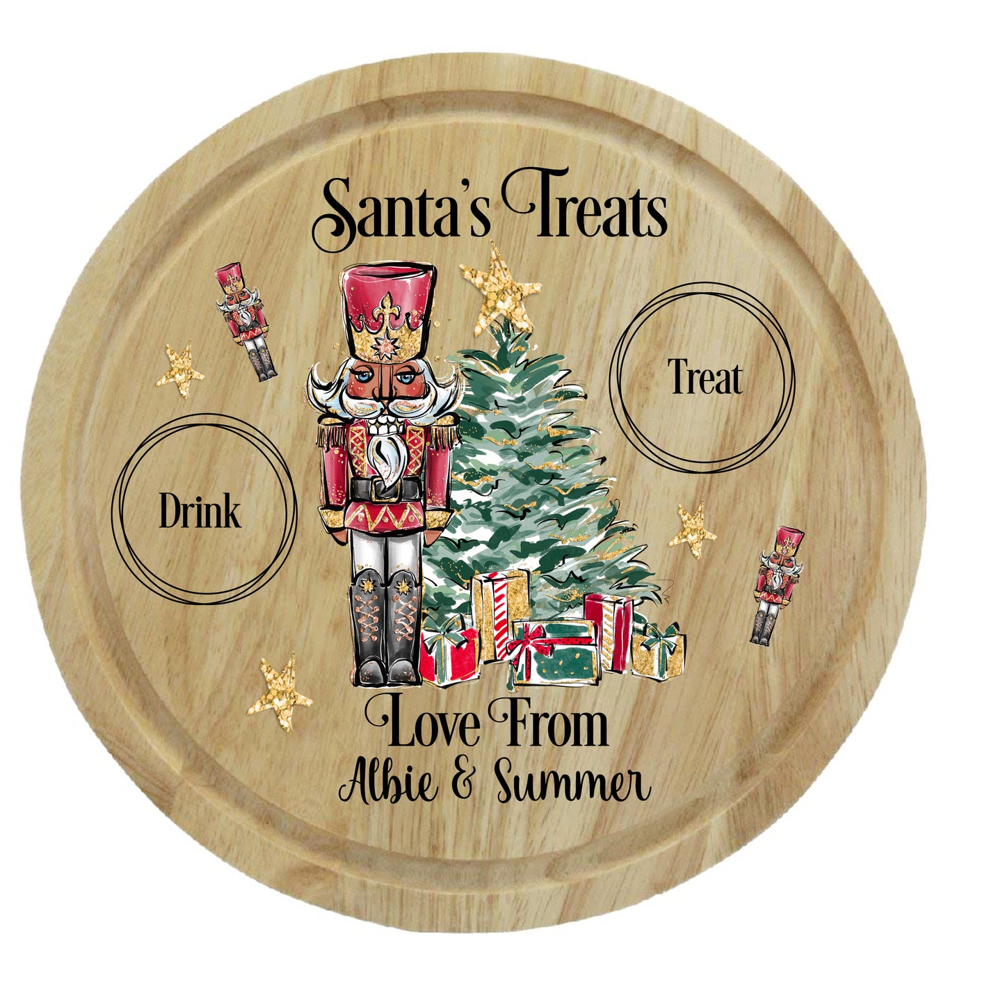 Nutcracker Santa Treat Board (rectangle & round) image 1