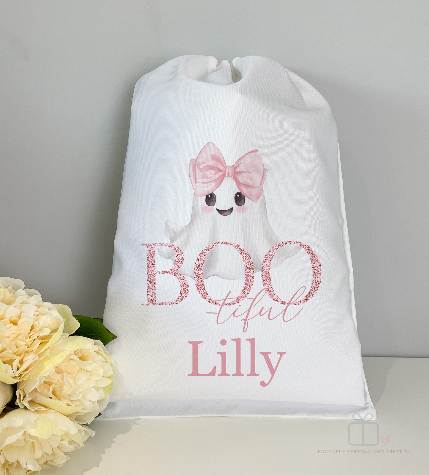 Pink Halloween Boo-tifull A3 Sack