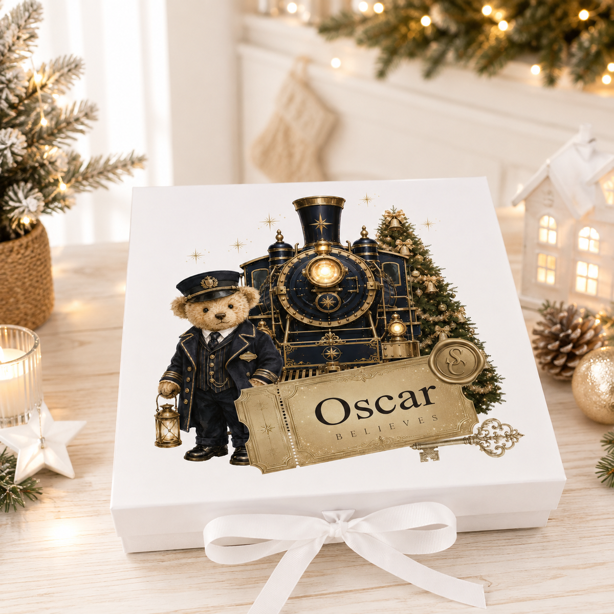 Christmas Conductor Bear Christmas Eve Box