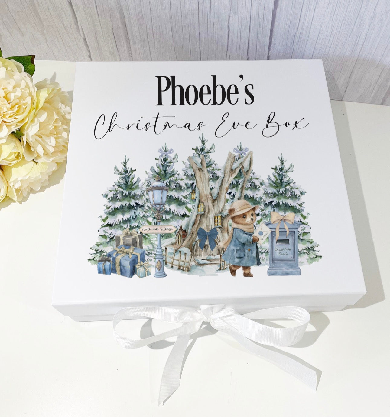 Blue little bear Christmas Eve Box