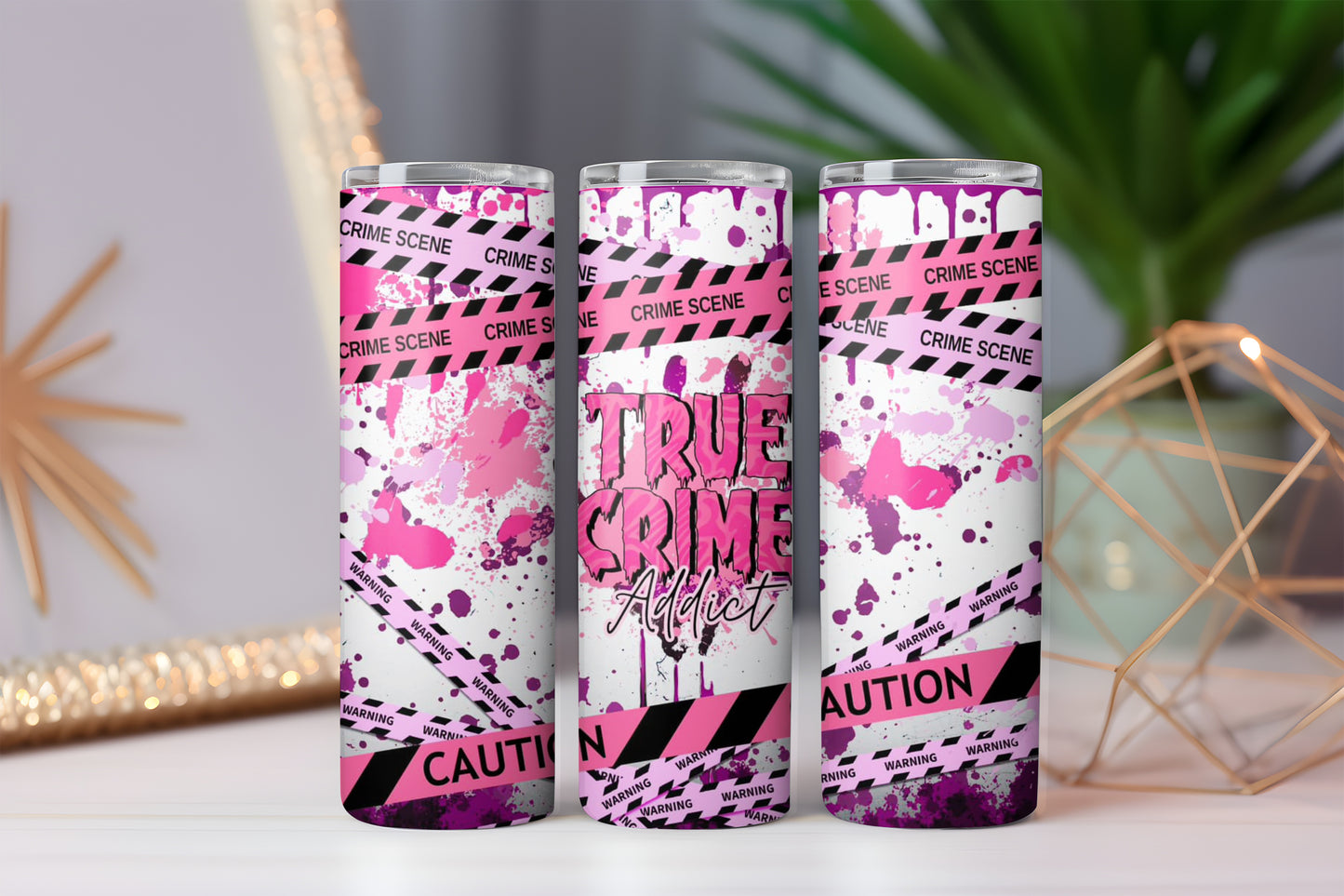 Pink True Crime Tumbler