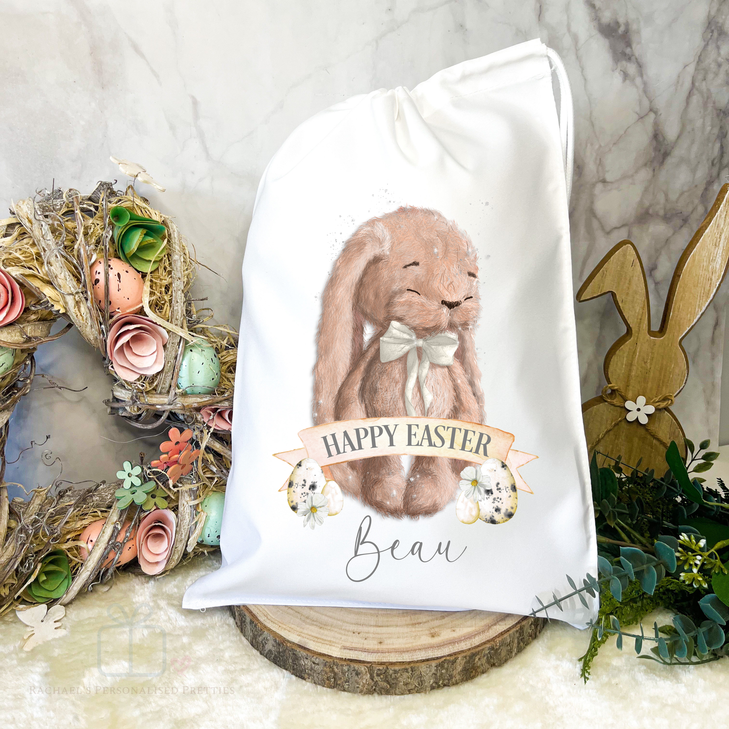 Bow Bunny Easter Sack - 2 Sizes