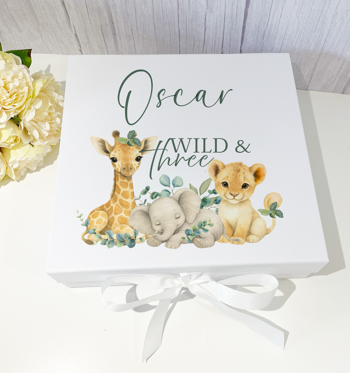 Safari Wild Birthday Keepsake Gift Boxes & Cards - Green