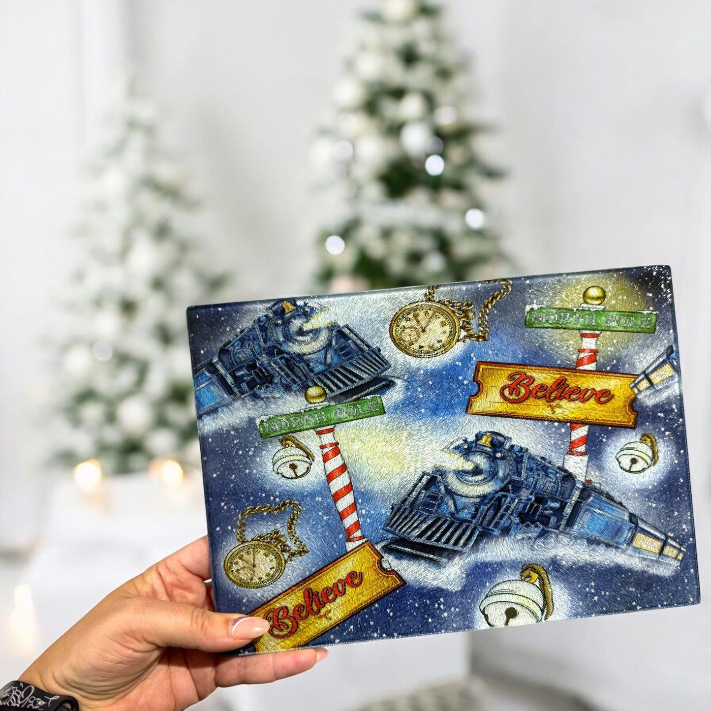 Polar Express Christmas Chopping boards image 0