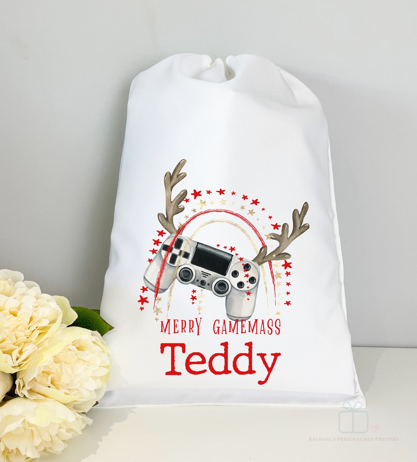 Personalised Christmas Sack A3 size - Gamer image 1