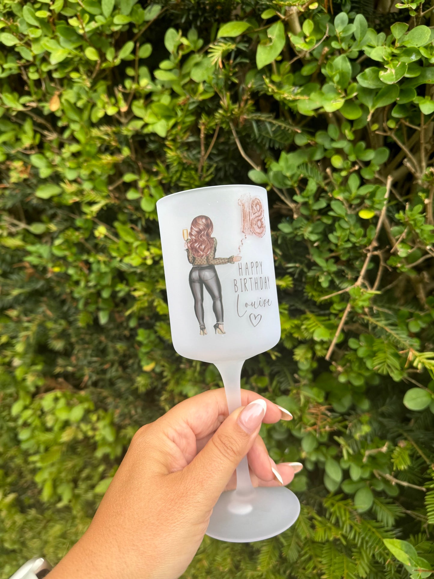 Personalised Wine Glass - age balloons image 4