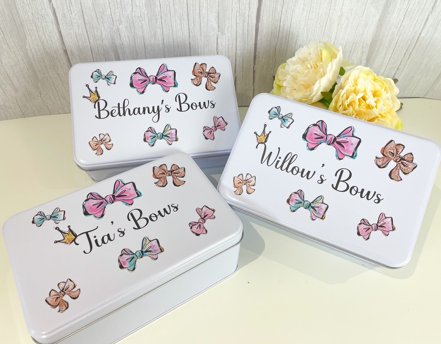 Personalised Hair Bows Tin image 0