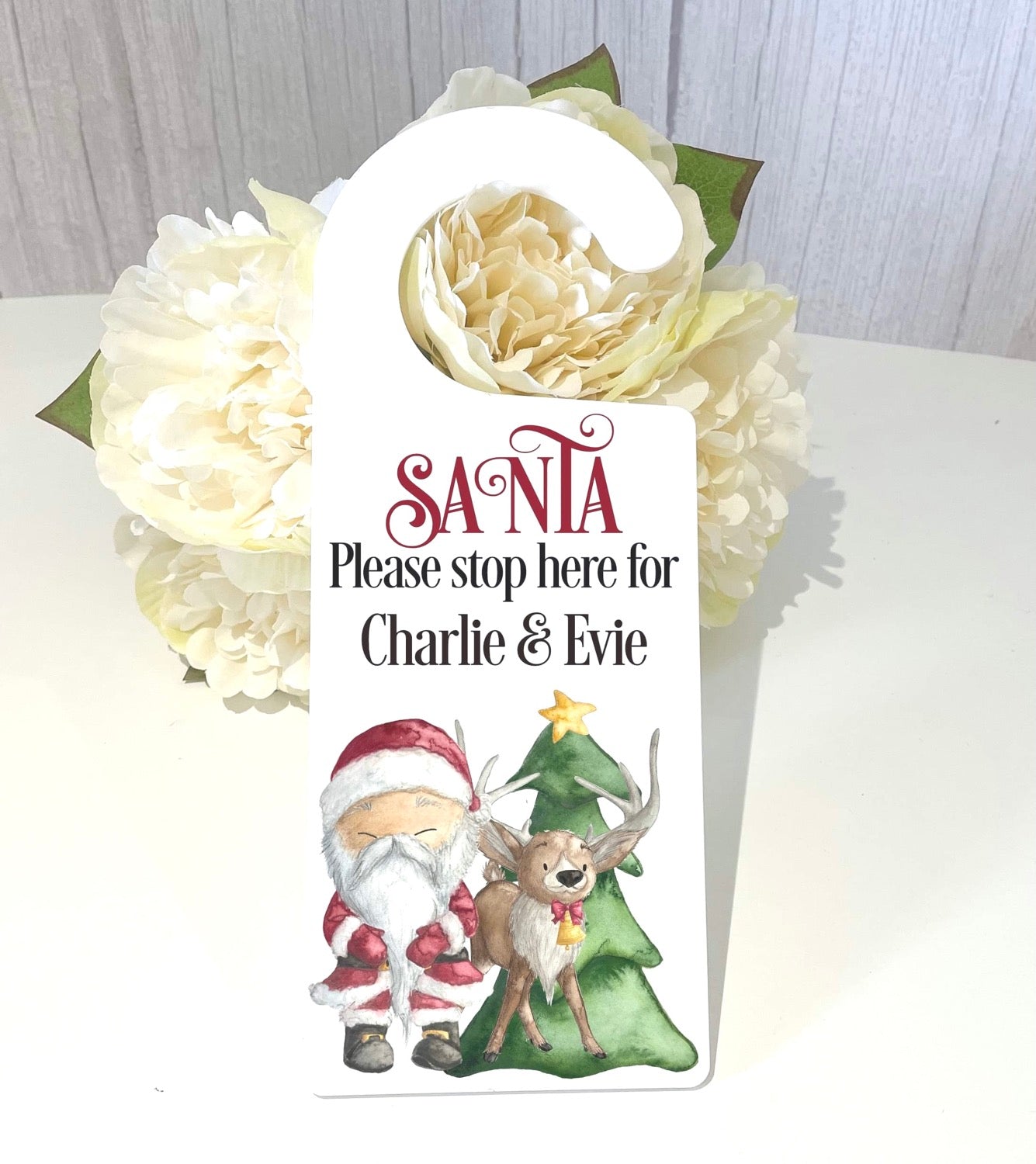 Santa Stop Here Door Hanger  image 0