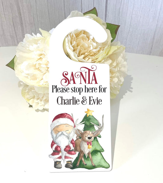 Santa Stop Here Door Hanger  image 0
