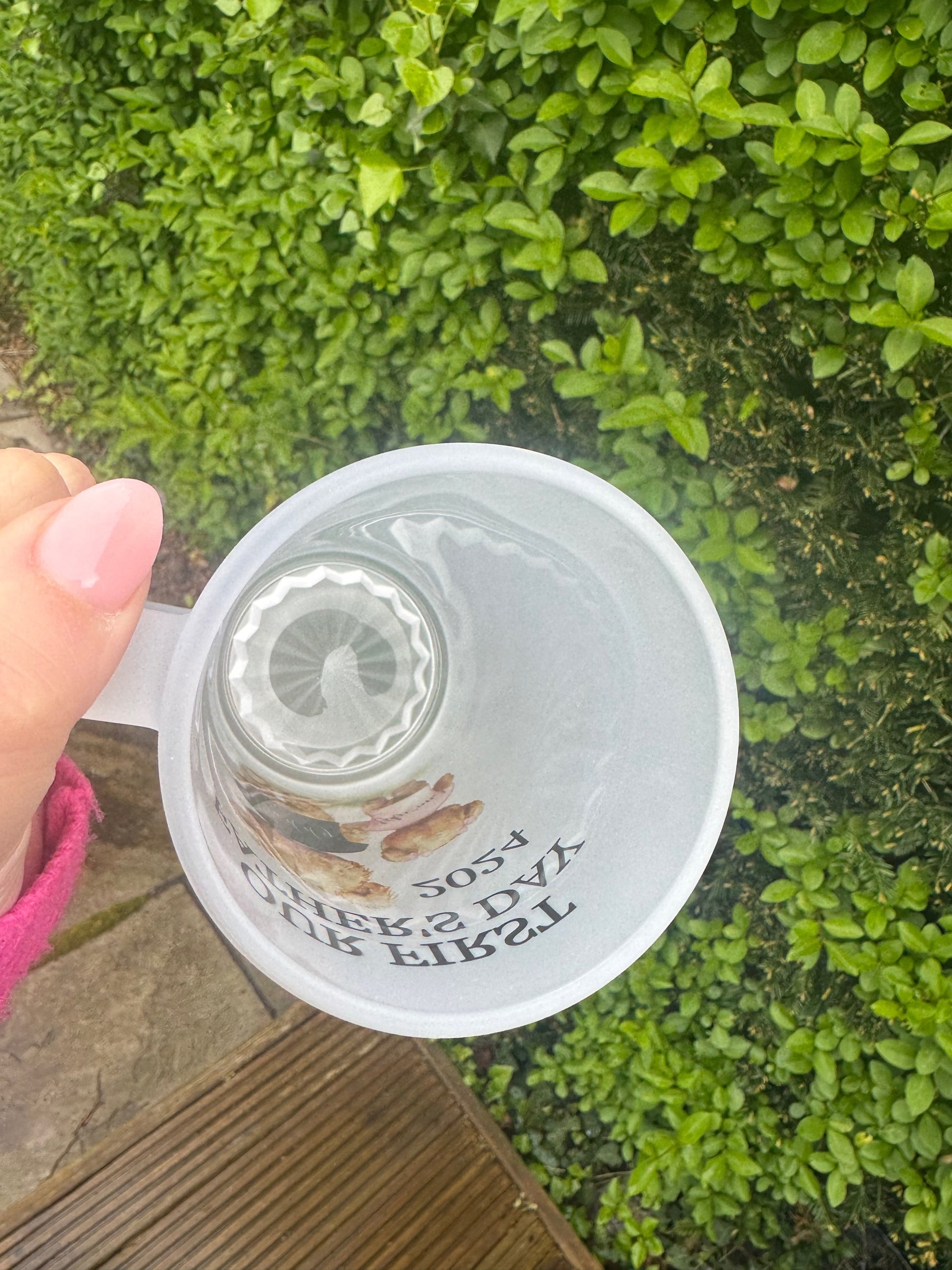 First Fathers Day Teddy Bear Beer Glass image 3