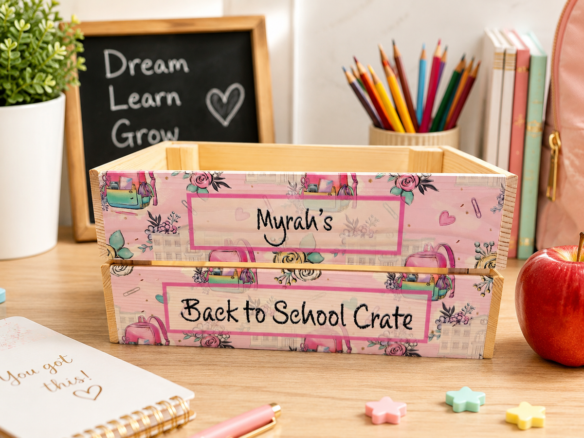 Back to school crate