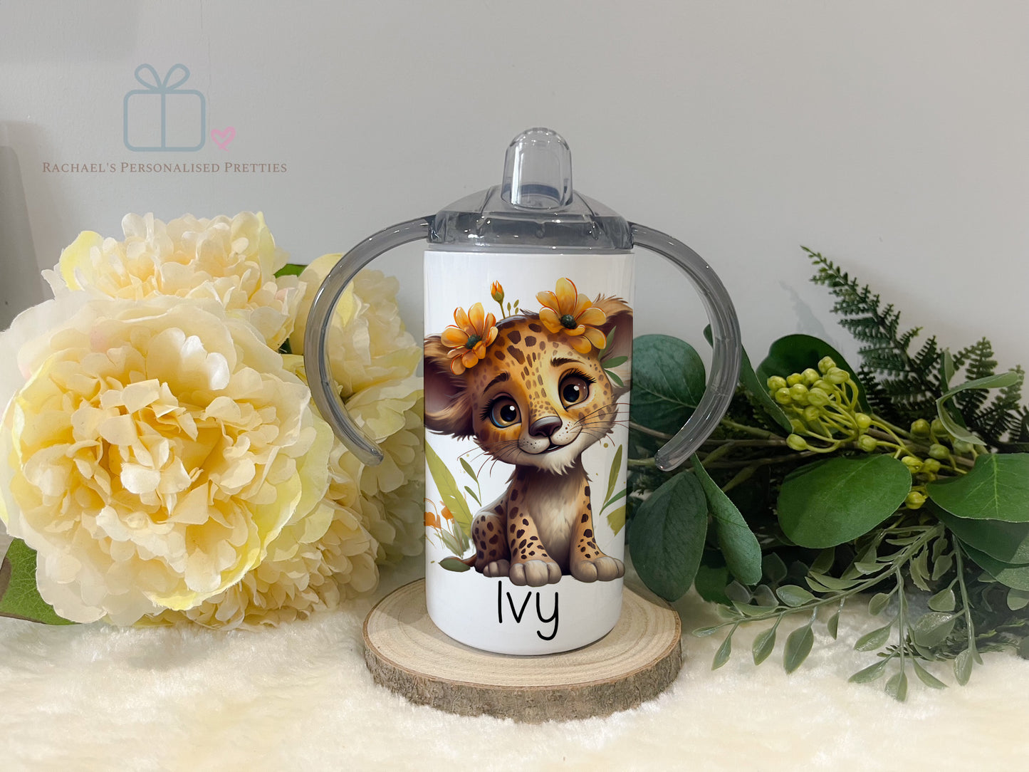 Personalised Metal Sippy Cup - Cute Animals image 2