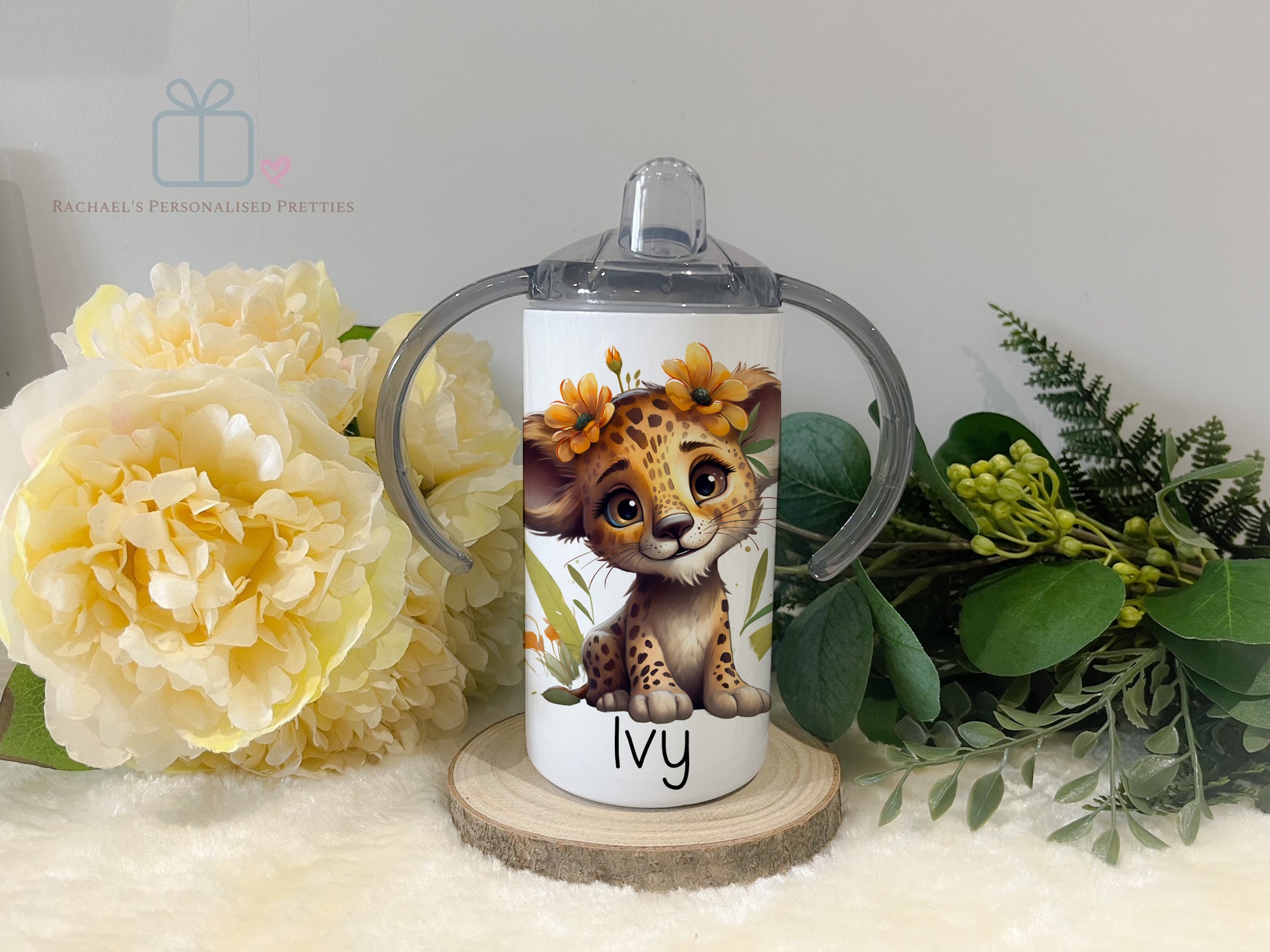 Personalised Metal Sippy Cup - Cute Animals image 2