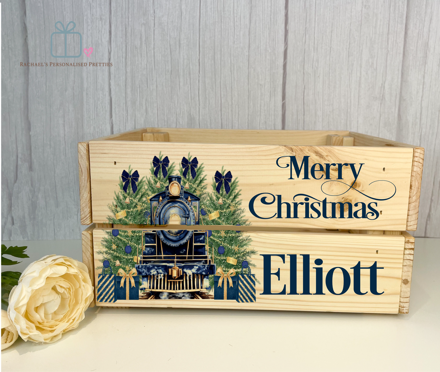 Blue Express Train Crate