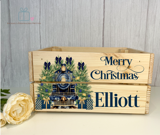 Blue Express Train Crate