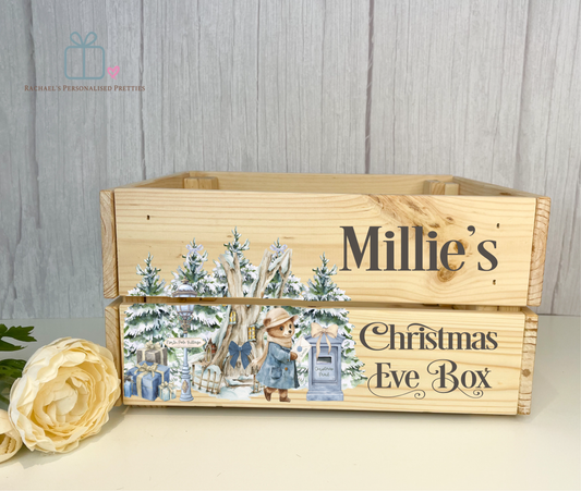 Blue Little Bear Christmas Eve Crate