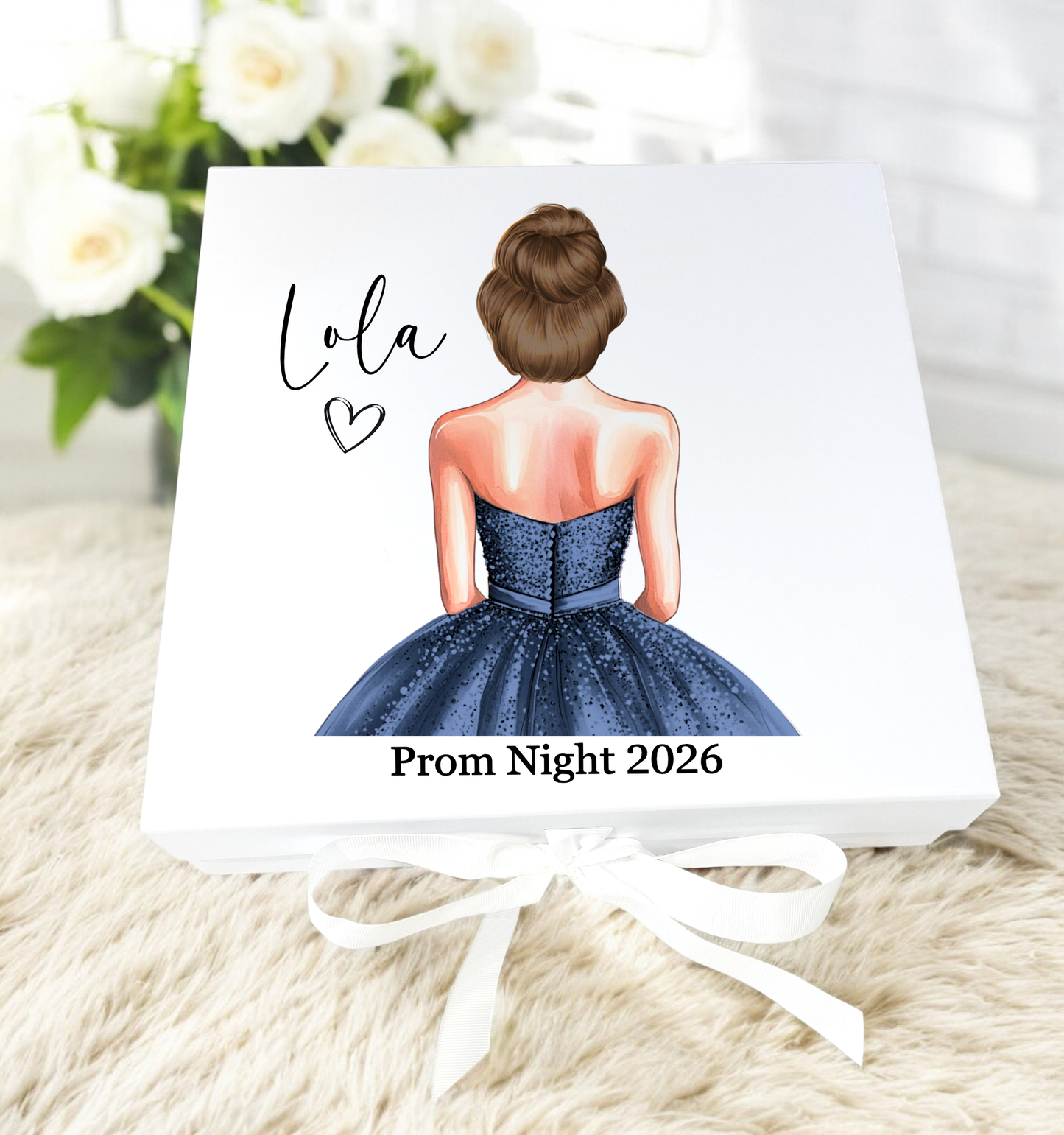 Blue Prom Dress Gift Box Plus Matching Gifts