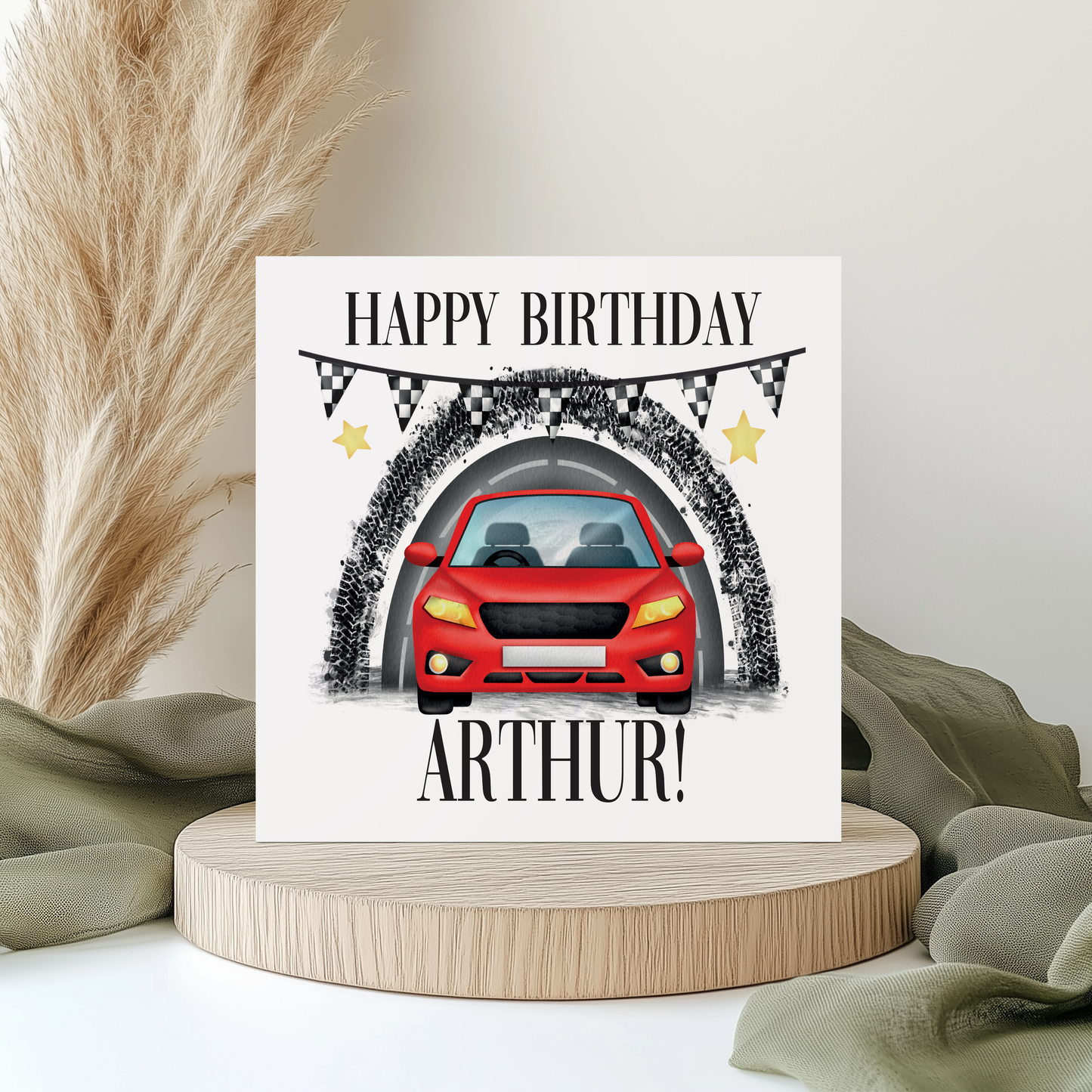 Red Car Themed Birthday Gift Box