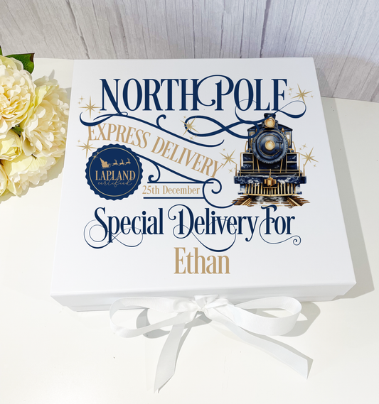 Blue Express Train Christmas Box