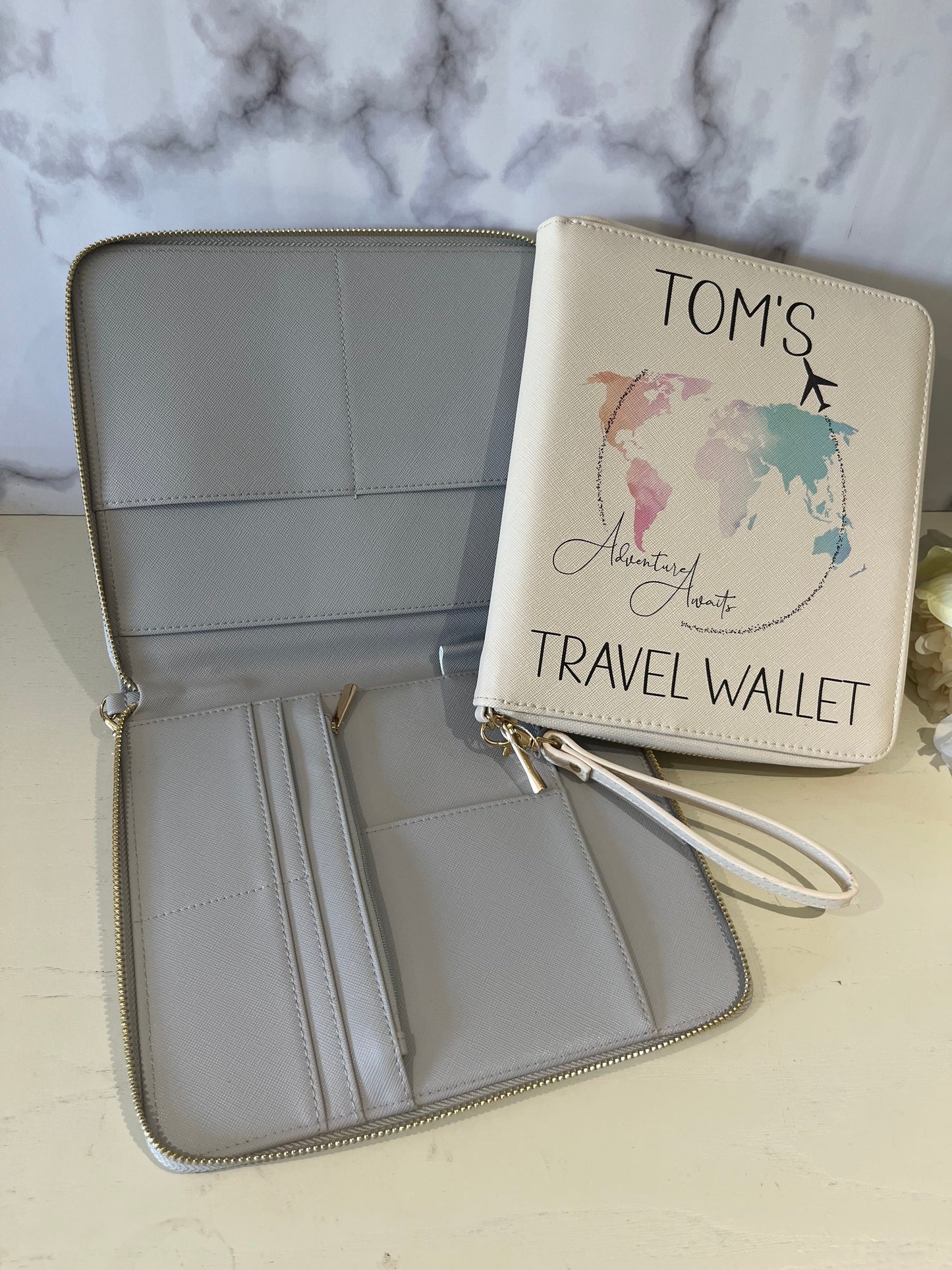 Large Travel Wallet Colourful Map
