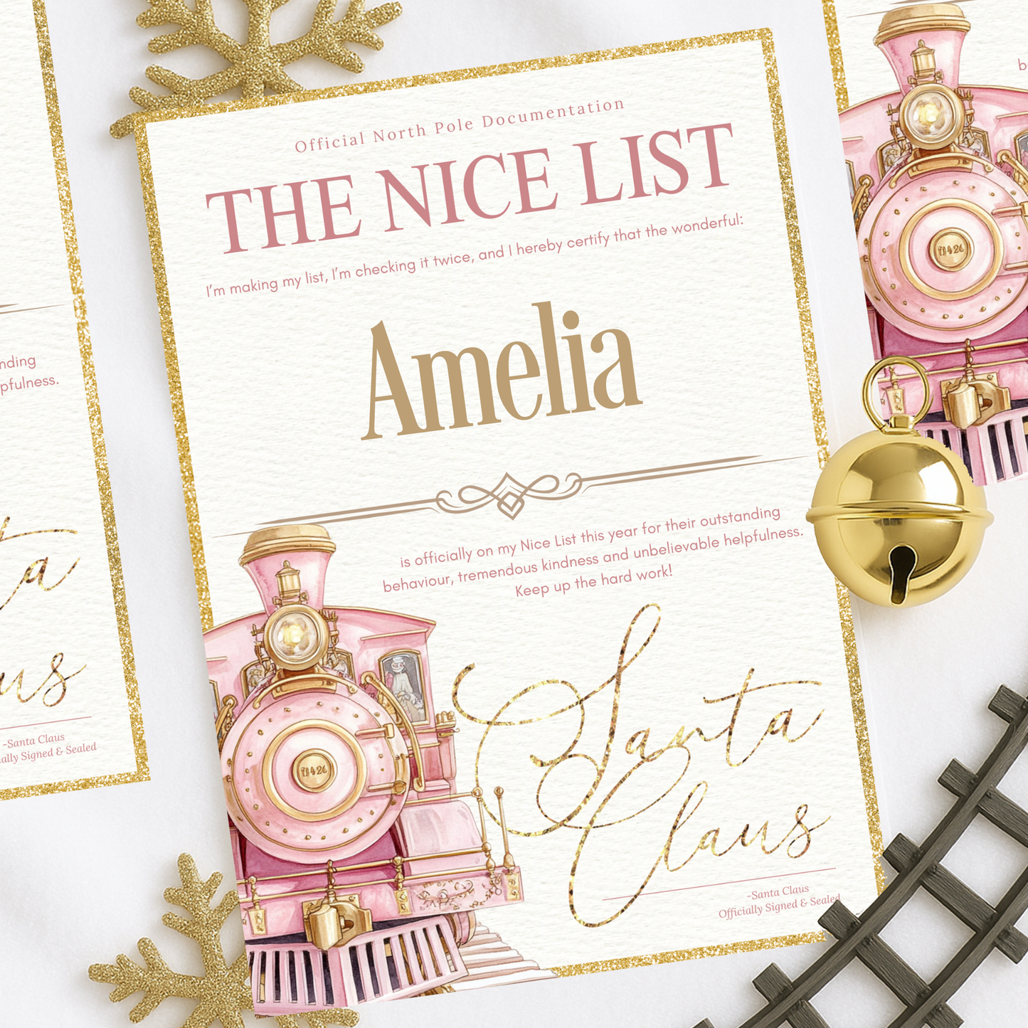 Pink Express Train Christmas Box