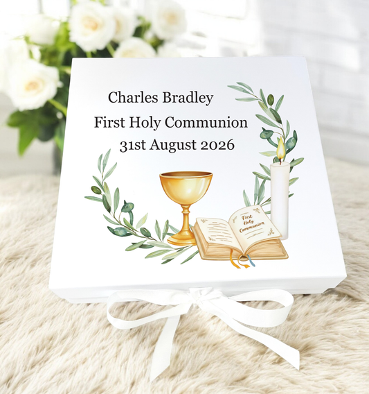 First Holy Communion Keepsake Gift Box & Card