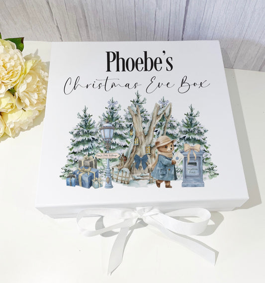 Blue little bear Christmas Eve Box