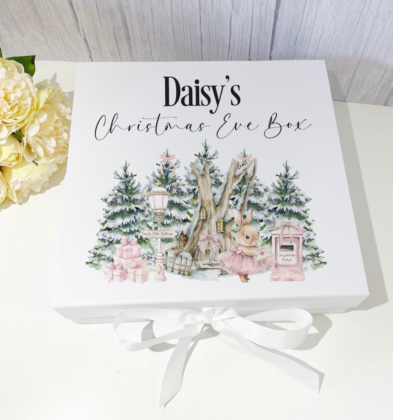 Pink little bunny Christmas Eve Box