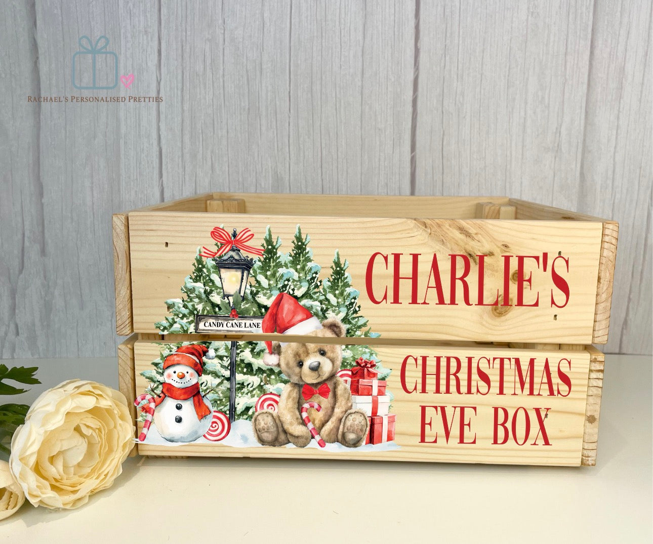 Candy Cane Bear Christmas Crate