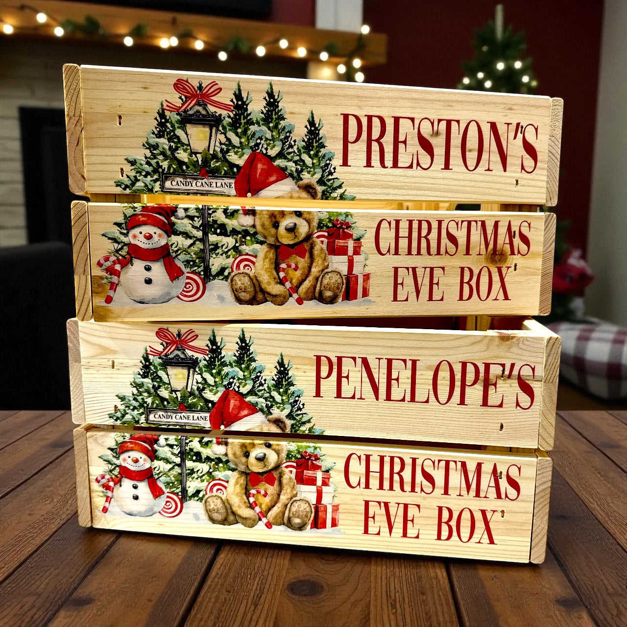 Candy Cane Bear Christmas Crate