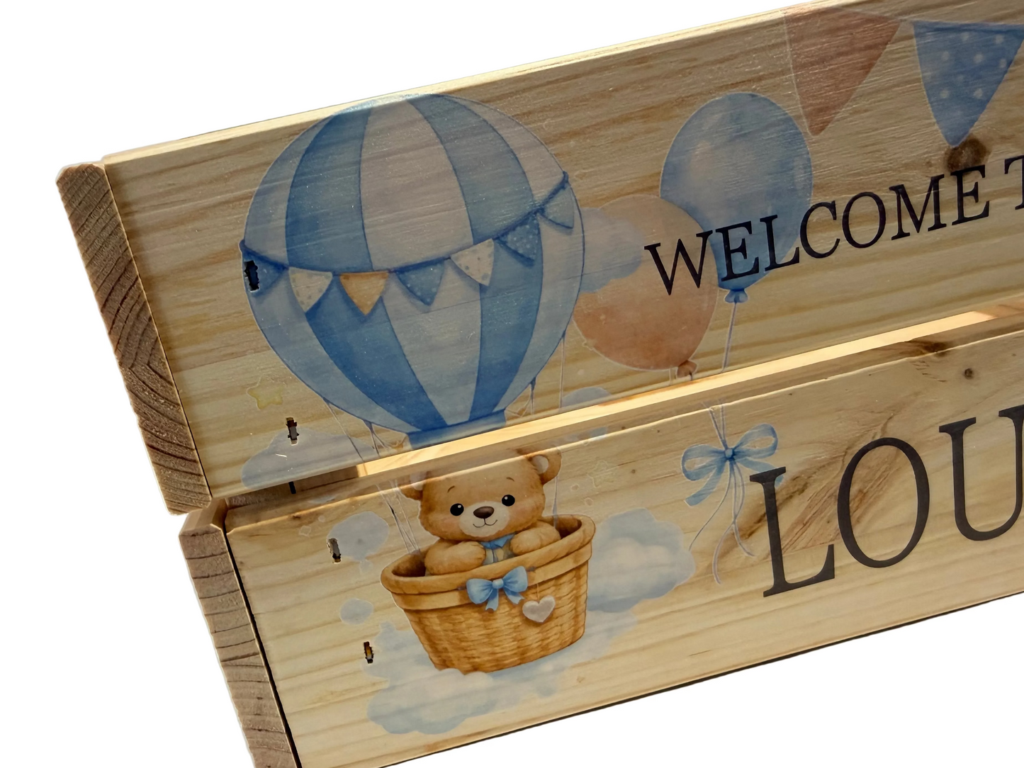 Blue New Baby Gift Crate