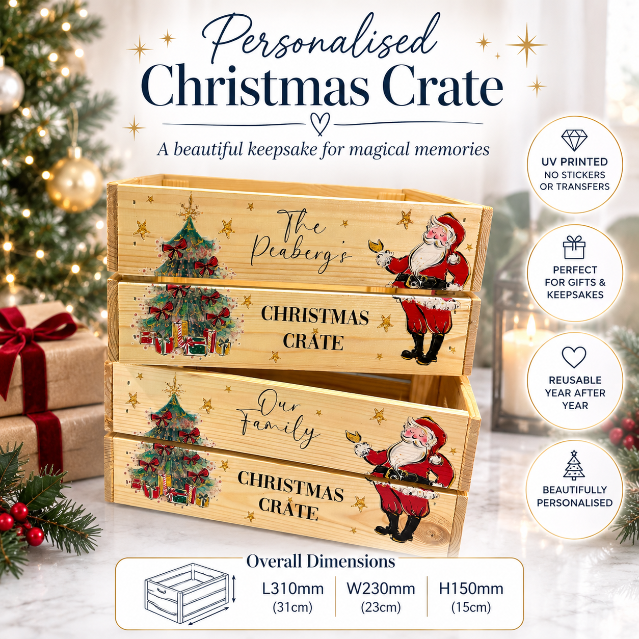 Santa Christmas Crate