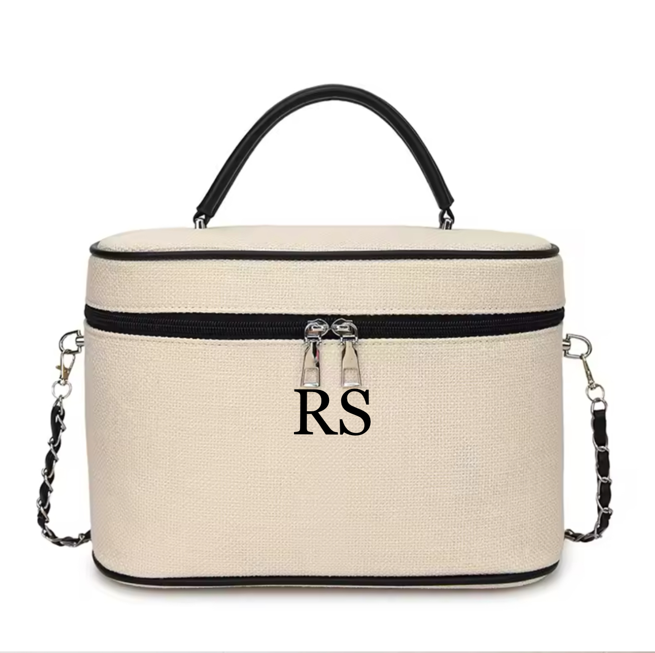 Personalised Monogram Initial Canvas Vanity Case