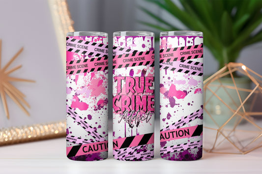 Pink True Crime Tumbler