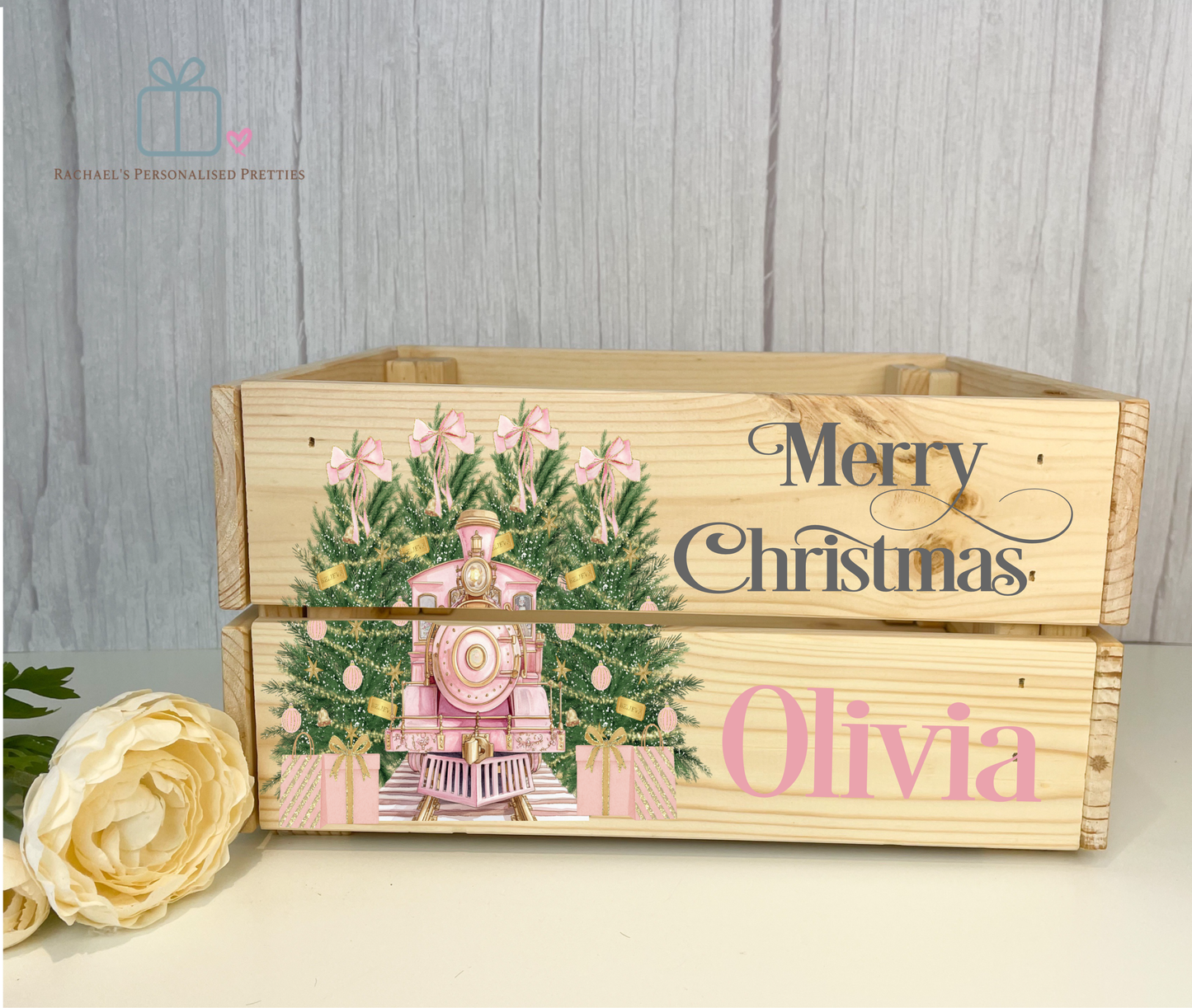 Pink Express Train Crate