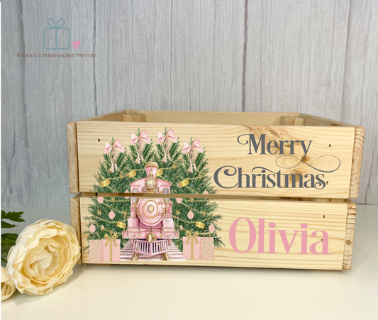 Pink Express Train Crate
