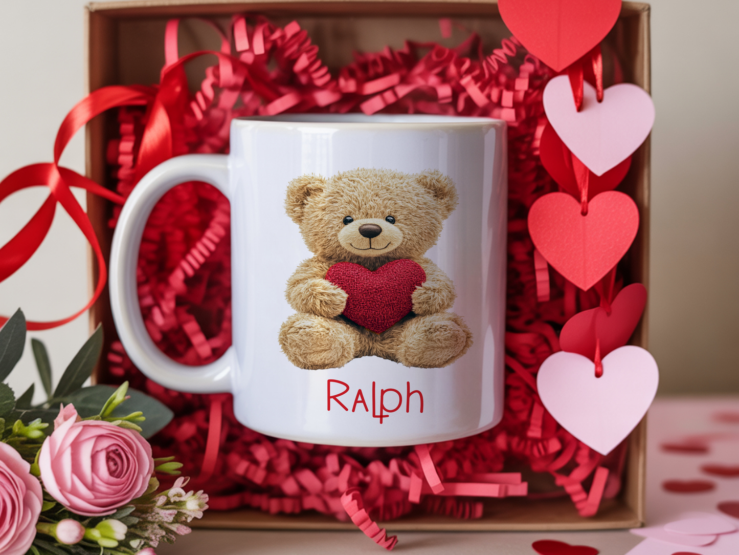 Valentines Boy Teddy Bear Box and Gifts