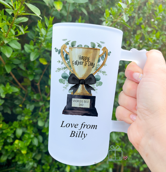 Father's Day Trophy Beer Glass
