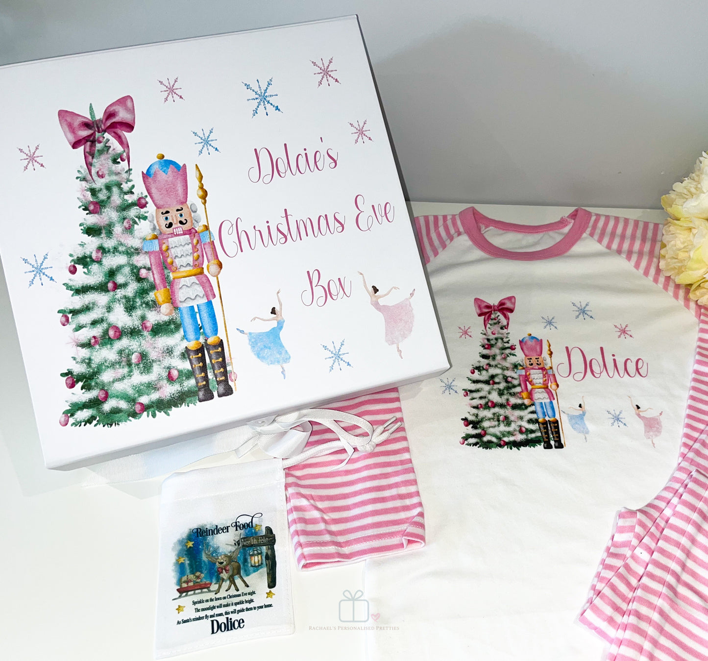 Pink Nutcracker Christmas Ribbon Box image 1