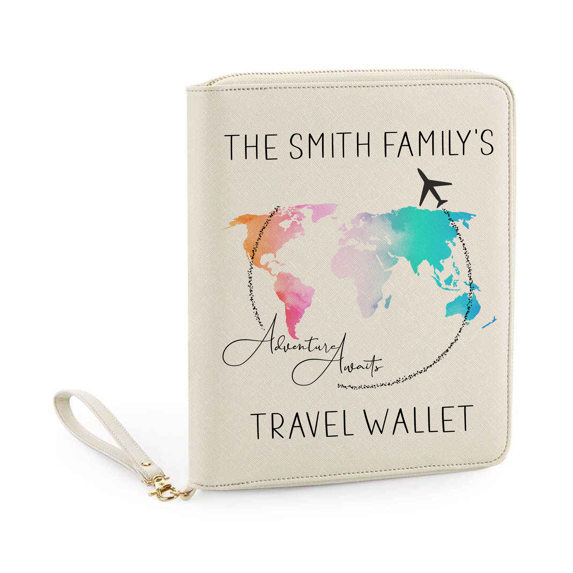 Large Travel Wallet Colourful Map image 1