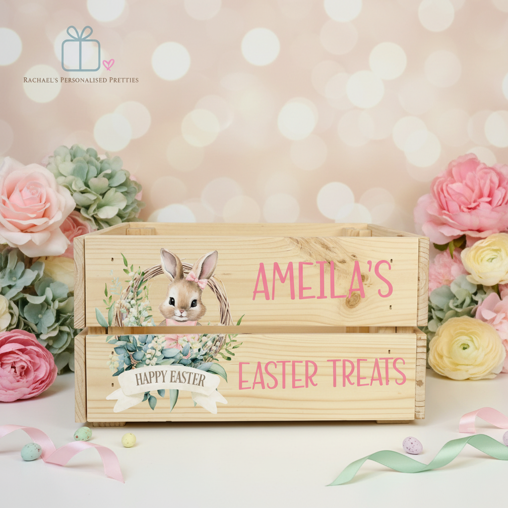 Easter crate with professional background