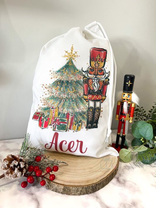 Personalised Christmas Sack A3 size - Nutcracker image 0