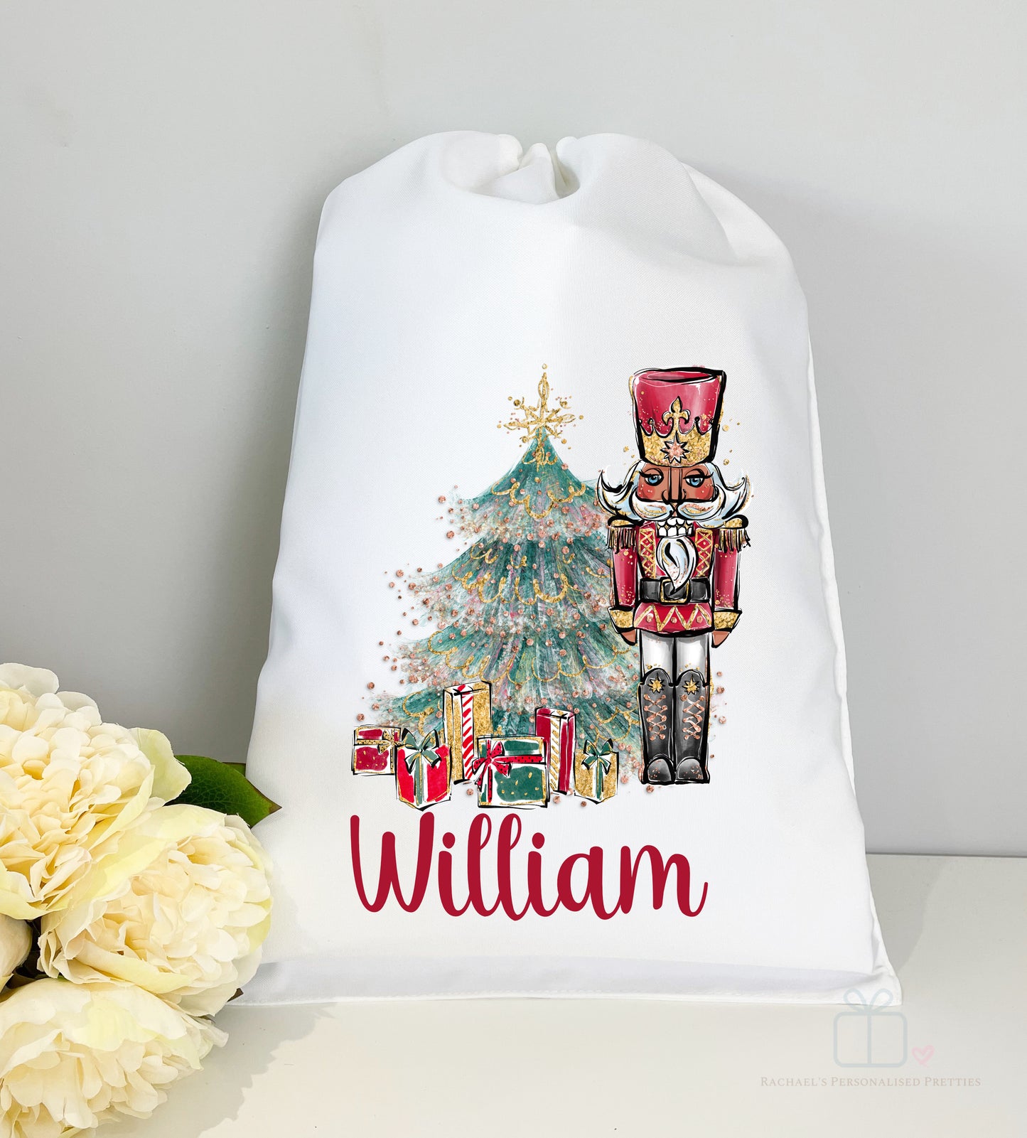Personalised Christmas Sack A3 size - Nutcracker image 1