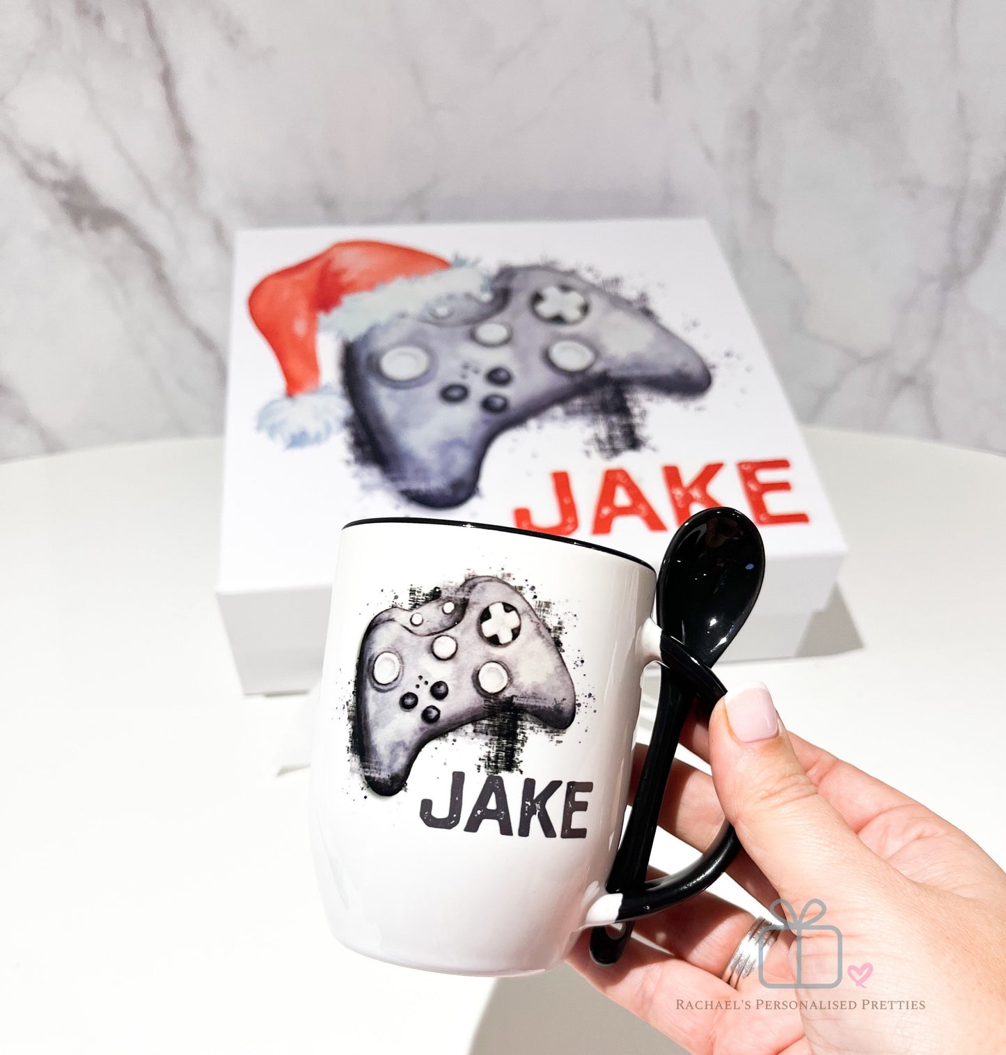 Gamer Santa Hat Christmas Eve Box with ribbon tie  image 1